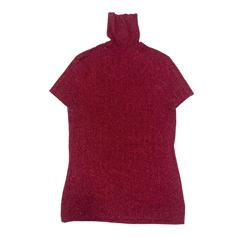 Short Sleeve Turtle Neck Blouse